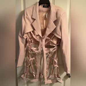 Tan/Blush Cutout Blazer